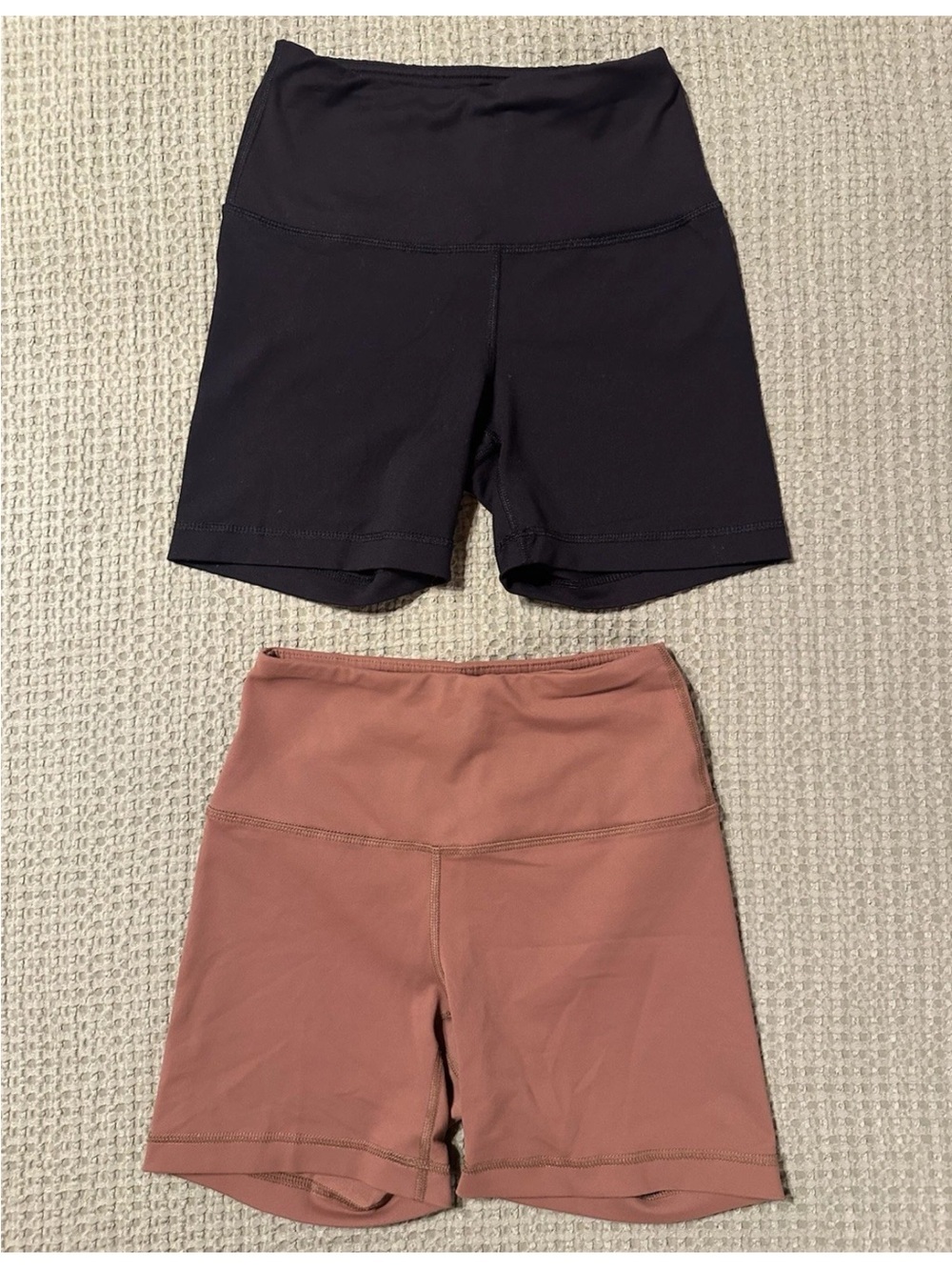 90 Degree by Reflex Women's 2 Pair Black/Brown Biker Shorts Stretch Pull On XS